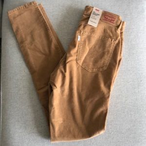 Levi’s 721 high rise skinny corduroy pants W29L34 tan